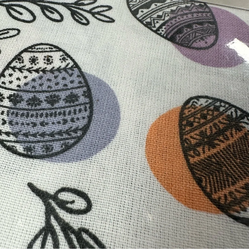 COTTAGE Classic Linens Easter Egg Cotton Tablecloth Size Oblong 60x84 Seats 6-8
